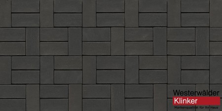 Westerwalder Klinker Тротуарный кирпич - Eisenschmelz-schwarzbraun 200*100*40